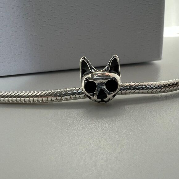 Halloween Cat Pandora Compatible S925 Sterling Silver Charm - Picture 4 of 7